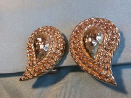 Vintage vergoldete originale Christian Dior Ohrclips, 80er