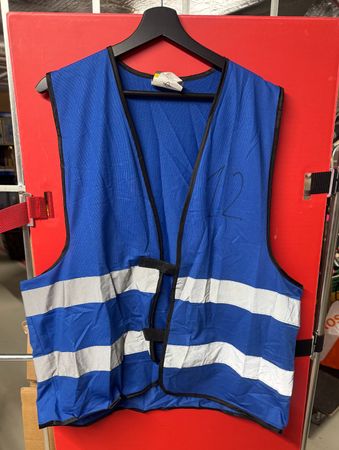 Warnweste blau Grösse XXL mit Reflektoren, gebraucht, 45 St.