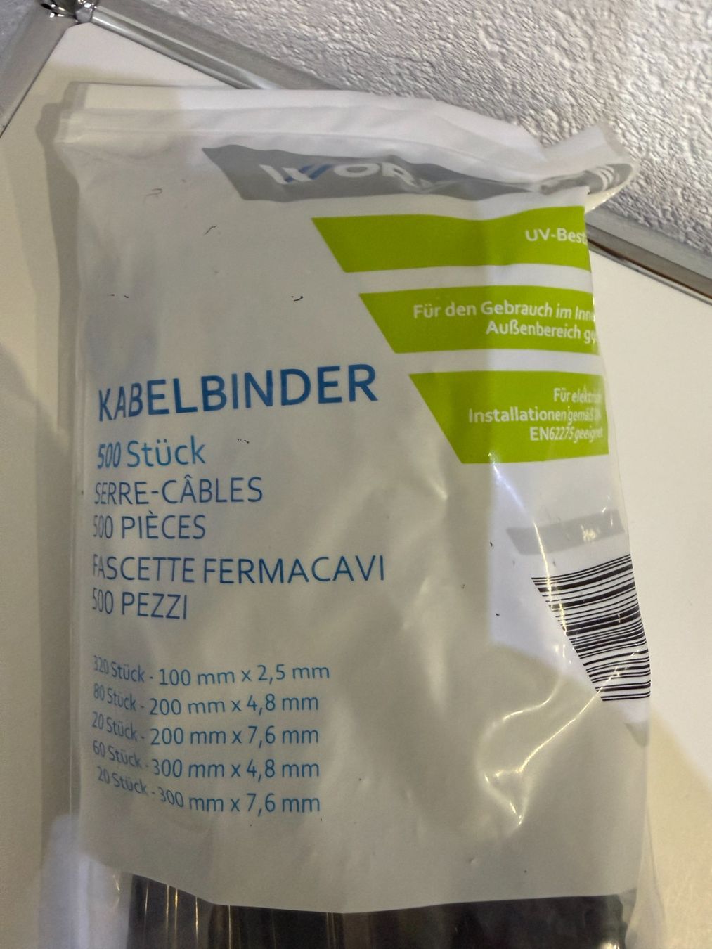 Nastri decorativi: Kabelbinder, Workzone, 500 Stk, 5 Versionen, NEU – Nuovo e nell'imballaggio originale da Unterengstringen venduto da Tnovus 1