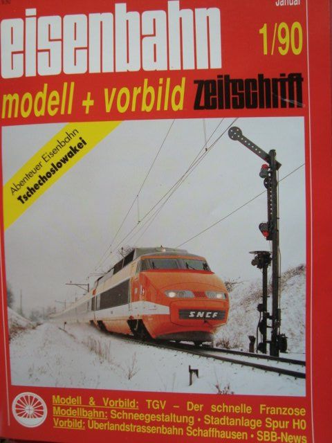 Riviste & Magazine: Eisenbahn Zeitschrift modell + vorbild, 1/90 Januar – Usato da Thun venduto da Abigboss