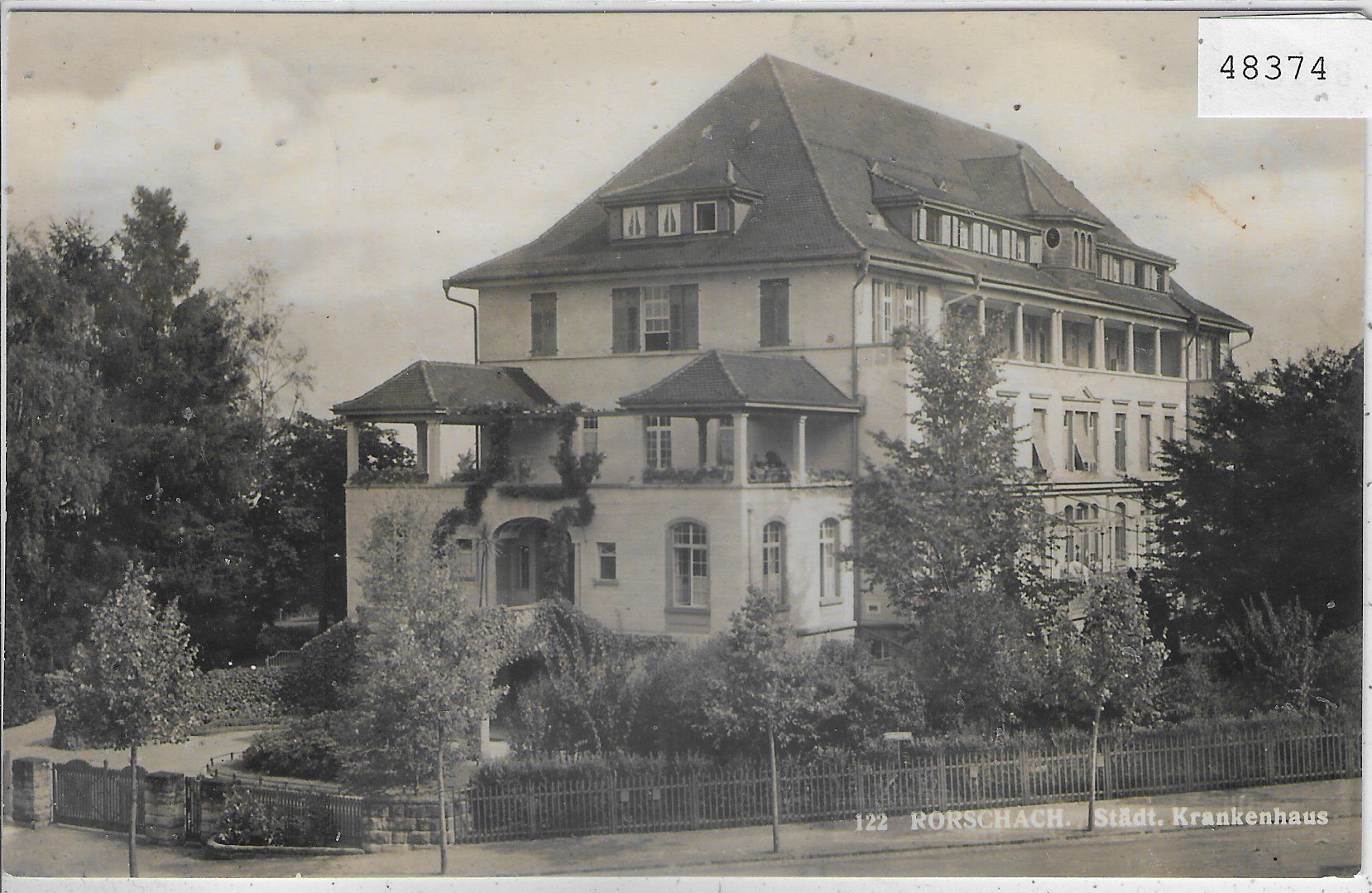 Cartoline postali: Rorschach - Städt. Krankenhaus – Usato da Ettingen venduto da Kartenplanet