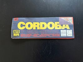 Cordoba Auto Karte, Spanien, Vintage, Sammlerstück, Top!