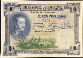 Espange/Spanien 100 Pesetas 1925 (P69c) SN E3 - Très beau