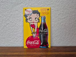 Emailschild Coca Cola Betty Boop Logo Emaille Schild Reklame