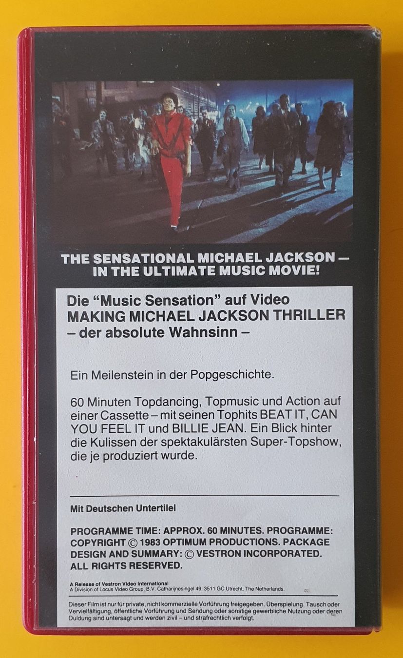 Alle VHS: Michael Jackson's Triller / VHS Kassete 1983 / 438 – Gebraucht aus Grenchen von sale.manager 1