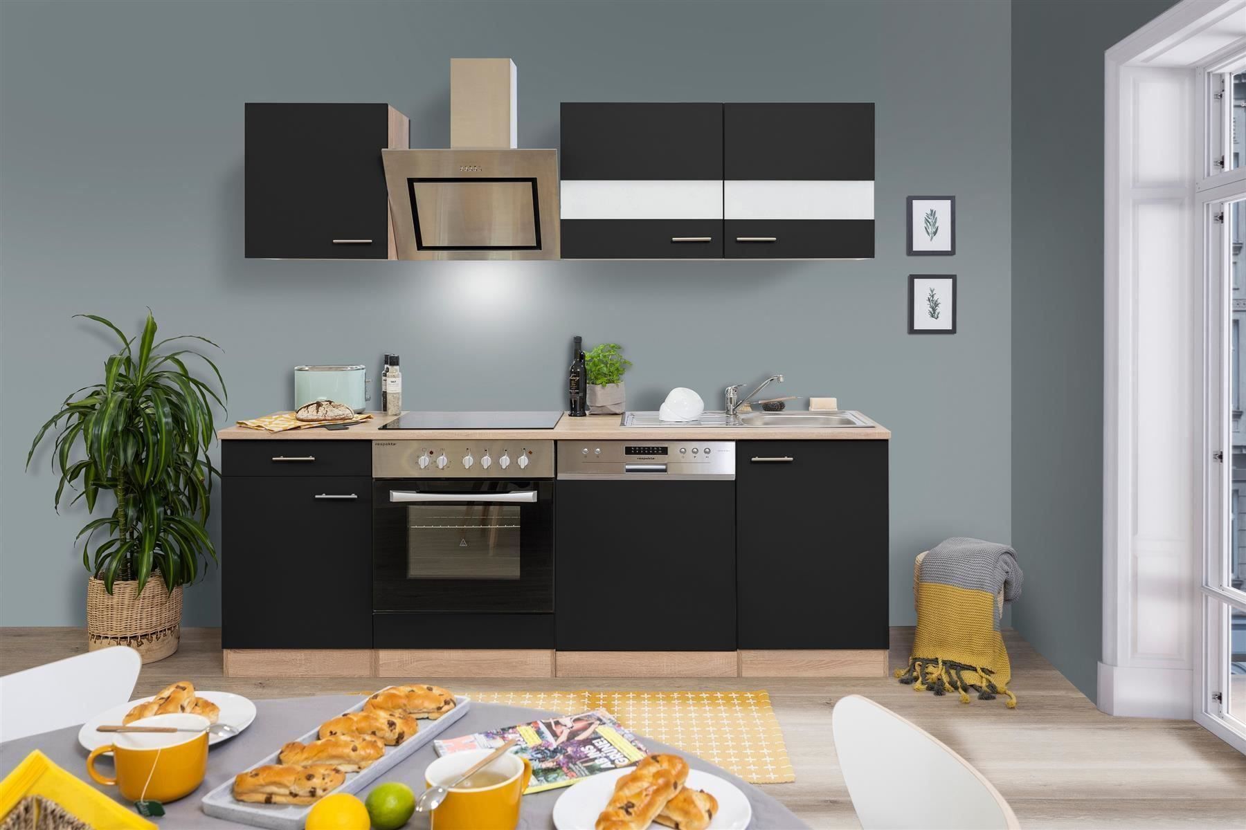 Cucine complete: 623 Küchenzeile Singleküche 220cm E/SO/S - Küche Einbauküche – Nuovo e nell'imballaggio originale da Wallenwil venduto da toesstalvertrieb