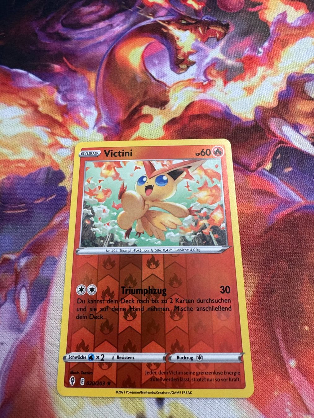 Pokémon Sammelbilder & Trading cards: Victini (EVS 020) / Reverse Holo / Drachenwandel – Neu (gemäss Beschreibung) aus Bülach von CherryBlu