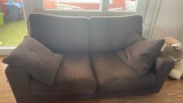 Stoffsofa 2-3 Plätze, braun, gratis abzuholen