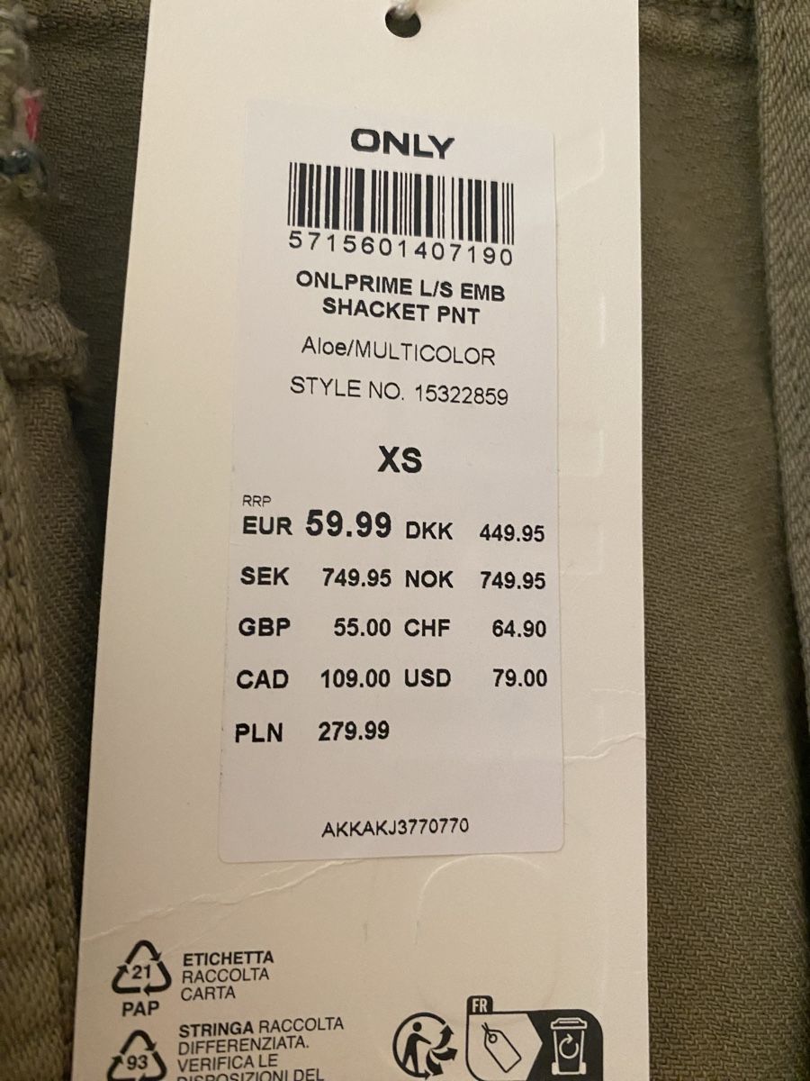 Only Vestes: Only Jacke Khaki – Neuf avec emballage d'origine à Zermatt par Lasjmb 3
