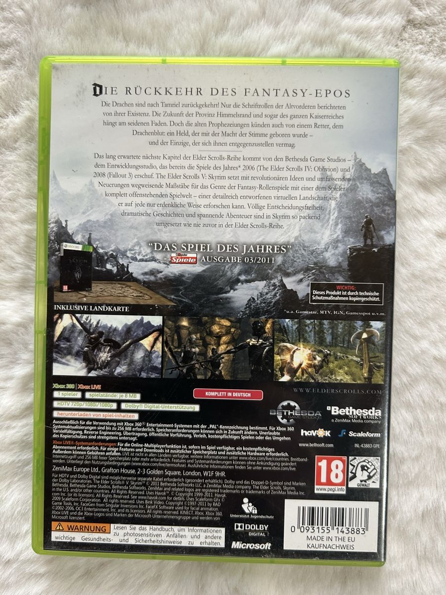 Microsoft Giochi: Skyrim - The Elder Scrolls V - Xbox 360 – Usato da Aeschi b. Spiez venduto da davidS744 1