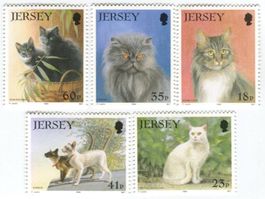 Briefmarken "Katzen". Jersey