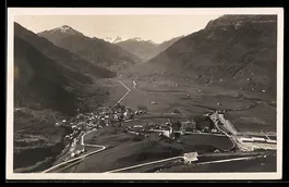 AK Andermatt, Gesamtansicht gegen die Furka