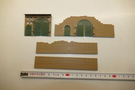 Spur H0: Mauer-Lot mit 2xToren