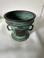 Antiker Mörser, Bronze, grün patiniert, ca. 8cm Durchmesser