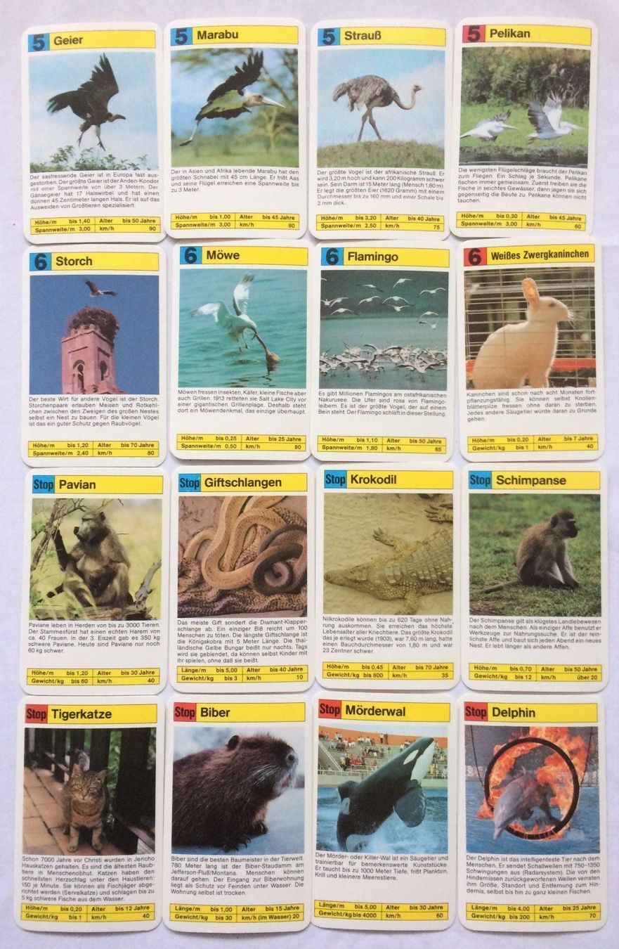 Giochi: Quartett - REKORDE DER TIERWELT - ASS – Usato da Schaffhausen venduto da durruti 3