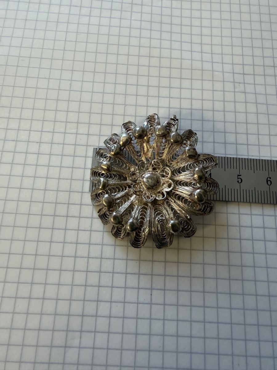 Spille & Fermagli: Filigrane Brosche, Silber, Trachten-Schmuck, Schweiz – Difettoso da Lyss venduto da nekoreh 2