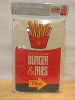 Lot de 2 plaques métal Burger et Sandwich - Rétro new