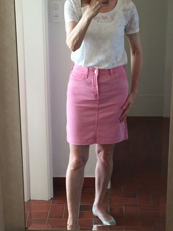 Jeansjupe rosa Gr.34 von NYxD - ungetragen