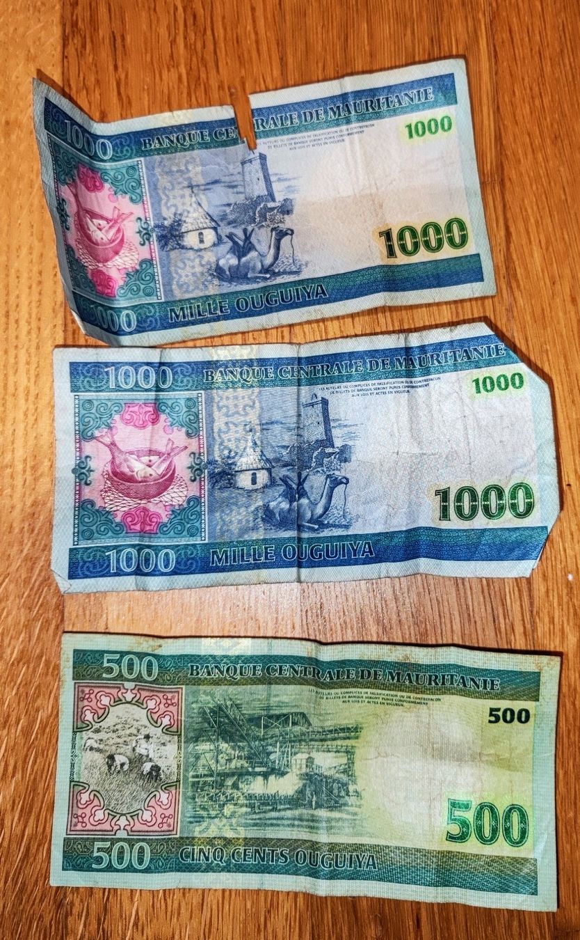 Banknoten: Rare: 3000 ouguiyas mauritaniens – Gebraucht aus Carouge GE von for_8yym