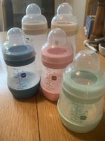 5 MAM Babyflaschen und 13 Sauger Set gebraucht guter Zustand