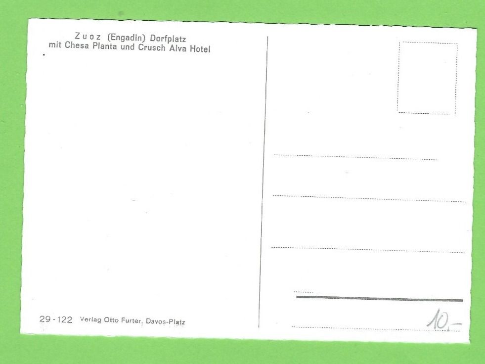 Cartoline postali: Zuoz, Dorfplatz – Usato da Zürich venduto da t24_de 1