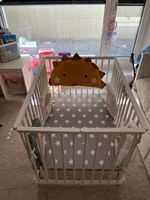 Beistellbett weiss gebraucht mit Gebrauchsspuren