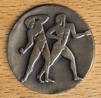 Seltene Medaille: 3. Schweiz. Polizei-Fünfkampf 1958