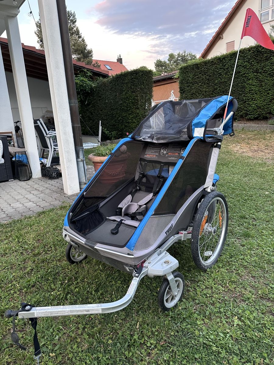 Thule Rimorchi: Thule Chariot Cougar 2 - für 2 Kinder  – Usato da Langnau am Albis venduto da Gajdzi