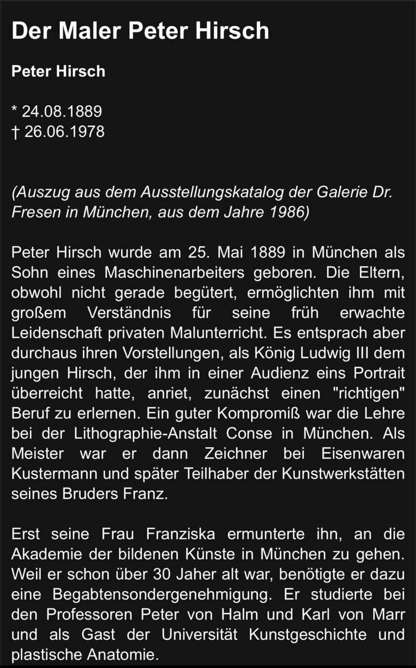 Gemälde: Hirsch Peter (1889-1978) – Gebraucht aus Grosshöchstetten von Perle1951 5