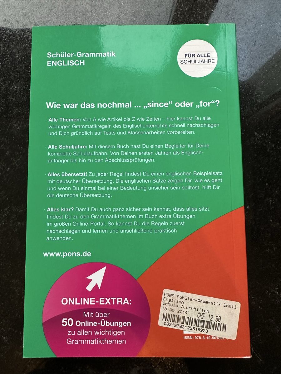Libri: Pons Schüler Grammatik Englisch – Usato da Bern venduto da Shininglove 1