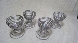 4er Set: Design Eierbecher aus Chromstahl