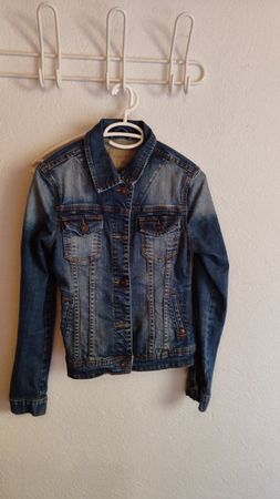elegante dunkelblaue Damen Jeansjacke, Gr. S, NEU