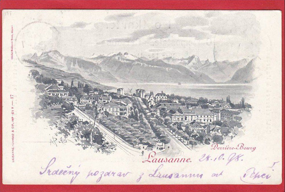 Cartoline postali: LAUSANNE DERRIÈRE-BOURG 1898 – Usato da Grüningen venduto da Kartenlaube