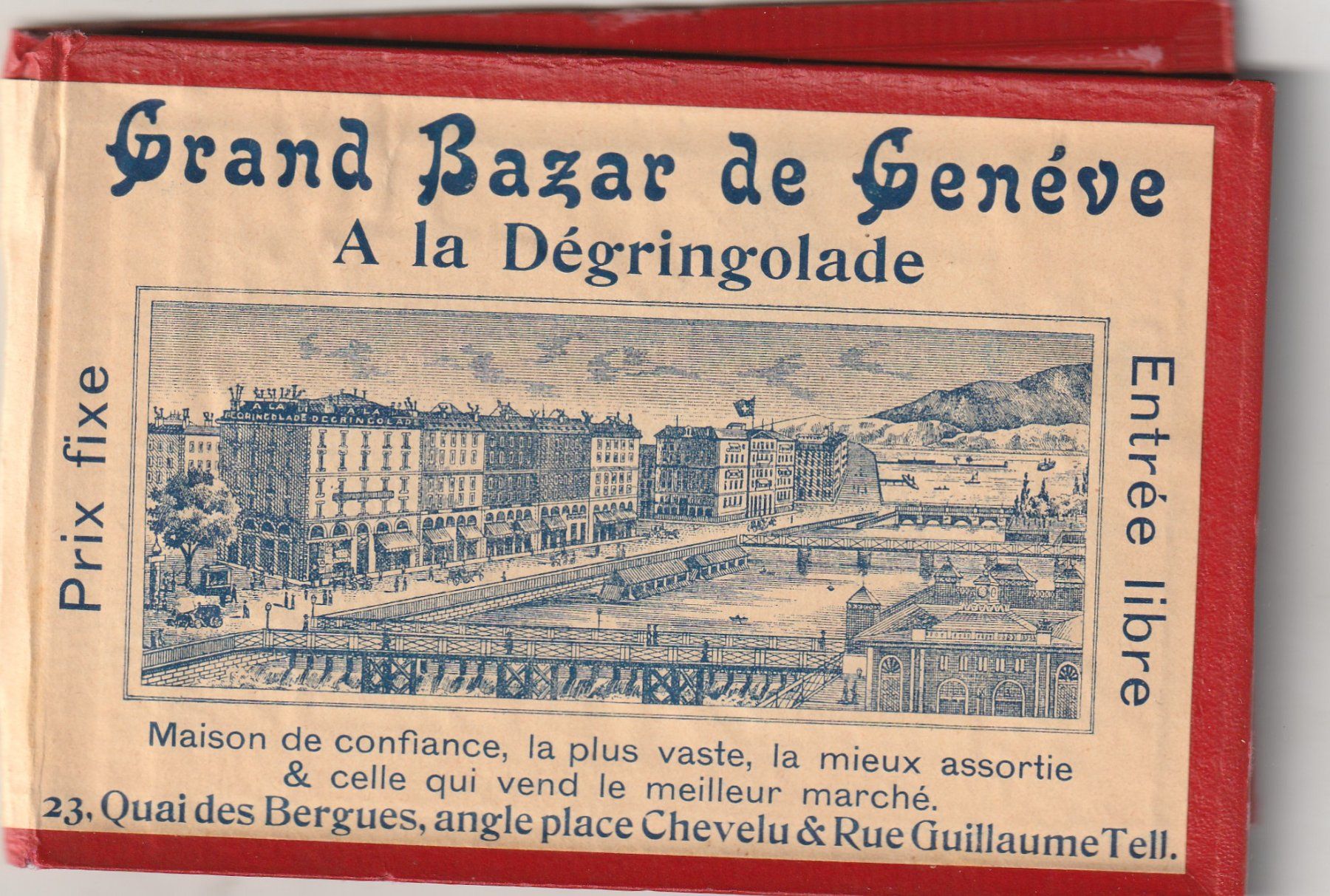 Cartoline postali: Genf Chromo-Leporello ca. 1890 – Usato da Rorschacherberg venduto da fratovi2 6