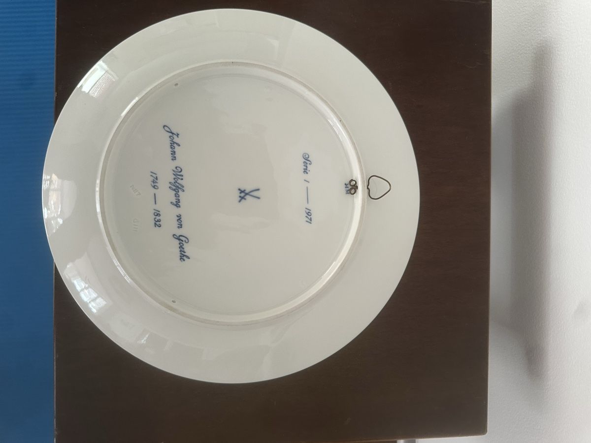 Piatti: Meissen Wandteller, Goethe – Usato da Herbriggen venduto da Sehrazade 2