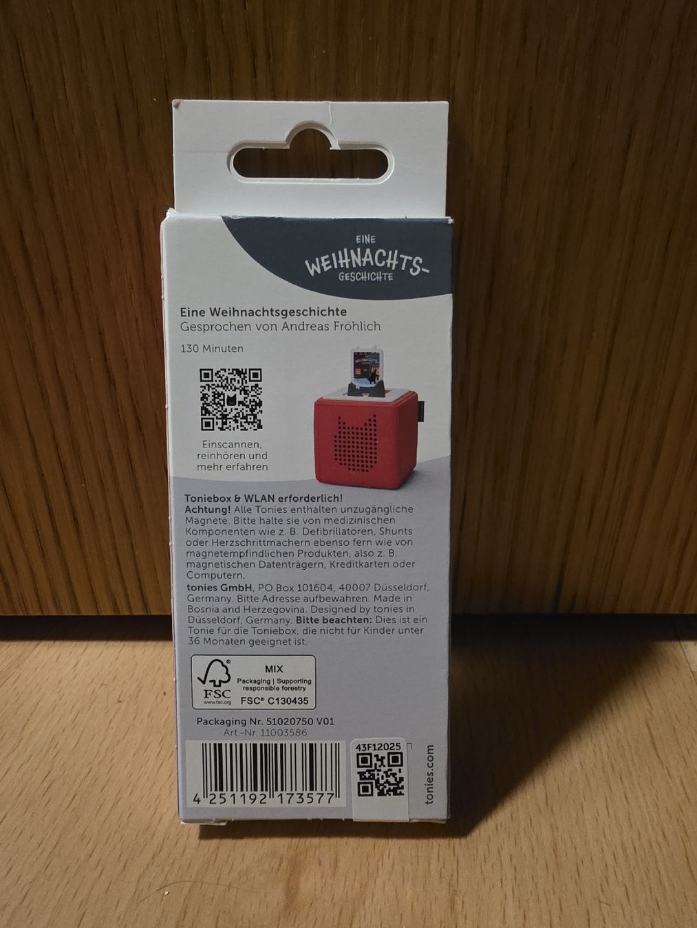 Hörbücher: Tonie Eine Weihnachtsgeschichte – Neu und originalverpackt aus Tscheppach von Patrick-John 1