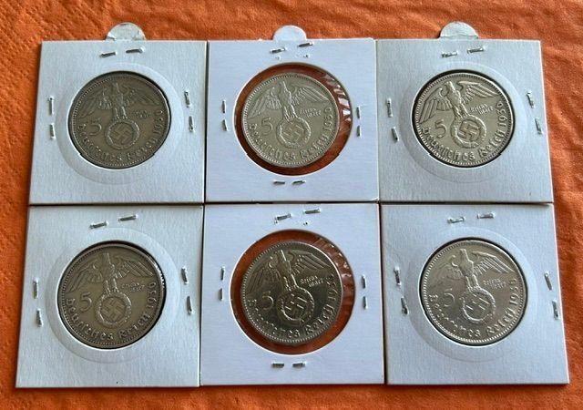 Tutti le monete: 5 Reichsmark Serie 1936 – Usato da Oberengstringen venduto da Meisterpropper 1