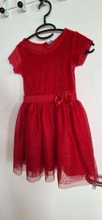 Rotes Samtkleid Gr. 104