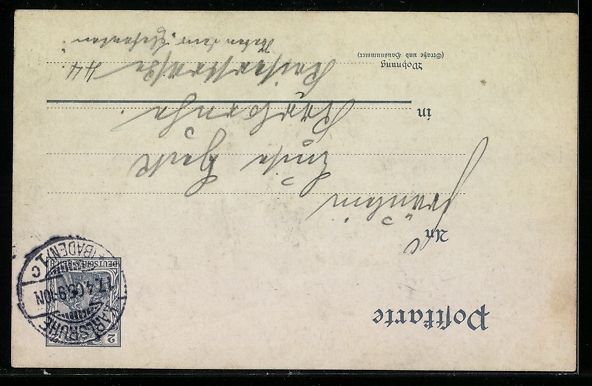 Ansichtskarten: Handgemalt sign. E. Langenbach: Karlsruh – Gebraucht aus Berlin von bartko-reher 1