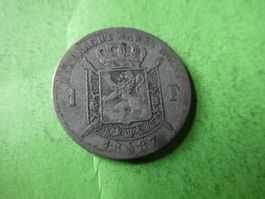 Belgien 1887, 1 Franc,  Silber