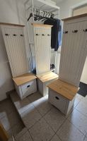Flurmöbel mit Sitzbank, Holz weiss, 3 Stück für 1 Preis