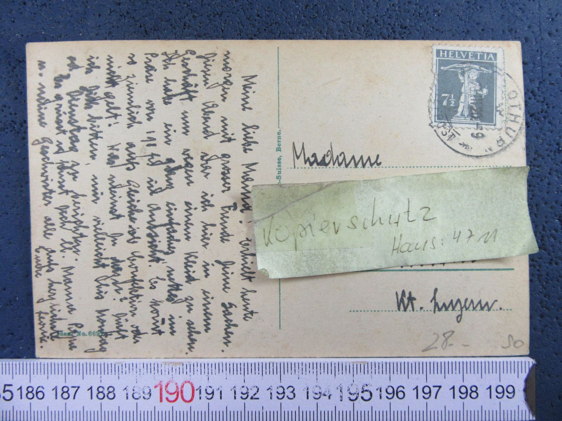 Cartoline postali: SOLOTHURN KONZERTSAAL z.Zt ME.S.A. 1920 SO AK – Usato da Ettingen venduto da Hausi4711 1