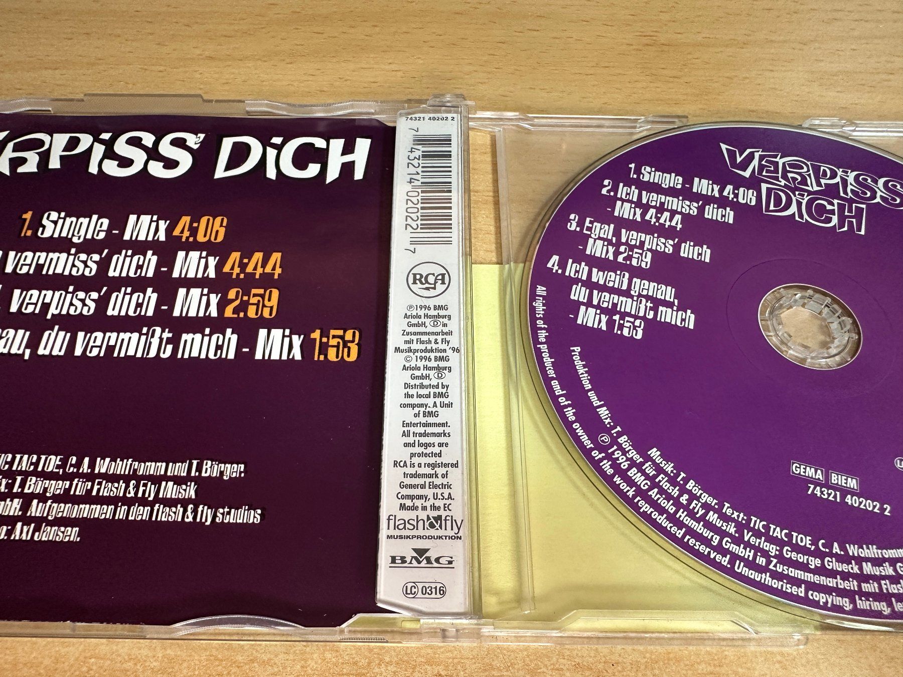 CD: Tic Tac Toe – Verpiss' Dich - Single CD – Usato da Rikon im Tösstal venduto da Alpenmutz 1