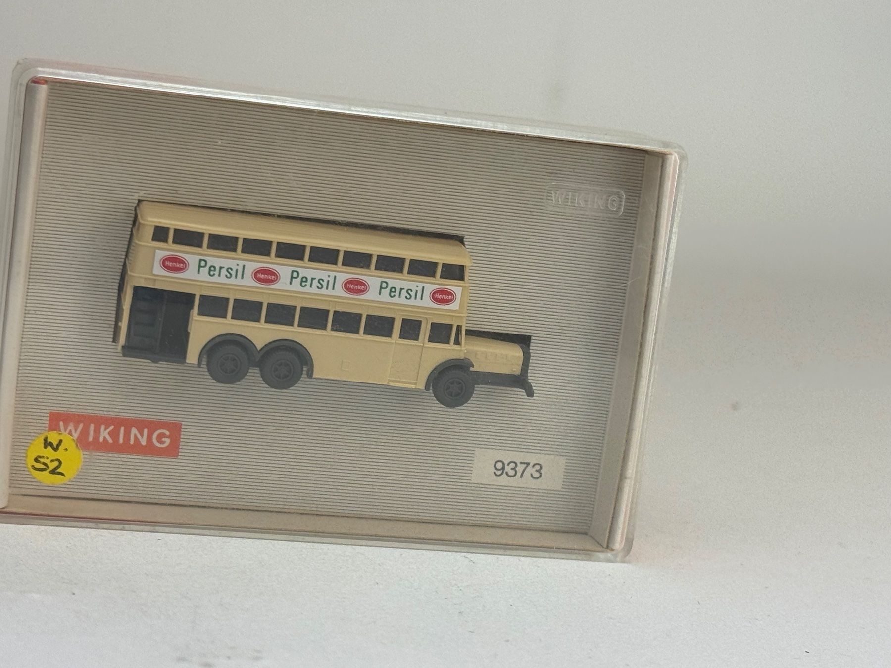 Wiking Modellini d'auto: HR-Wiking D 38 Berliner Doppeldeckerbus hellbeige Persil – Usato da Elm venduto da Wikmtz