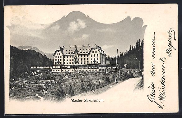 Cartoline postali: AK Basel, Weg zum Sanatorium, 1909 – Usato da Berlin venduto da bartko-reher