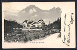 AK Basel, Weg zum Sanatorium, 1909