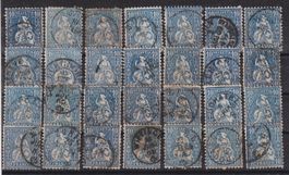 TOP LOT Sitzende Helvetia, schöne Stempel,weisses Papier++++