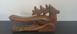 Nussknacker Holz Rentier-Design - Winter Deko Vintage!