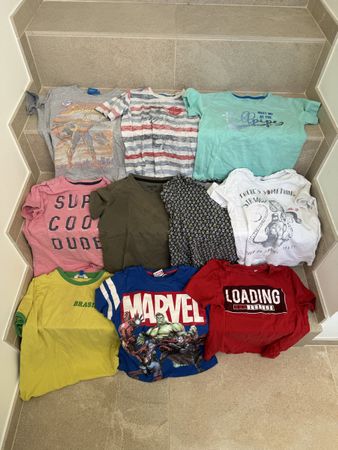 Jungen T-Shirts, Grösse 122/128, Sommerpaket 💎⚽️