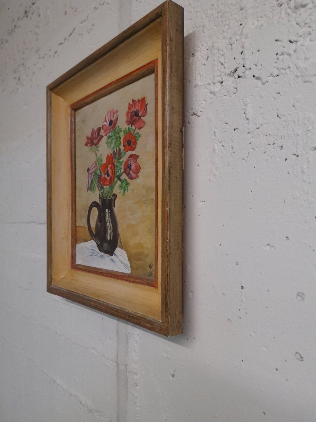 Dipinti: GEMÄLDE AUF LEINWAND BLUMEN 22X28 MIT HOLZRAHMEN SIGNIERT – Usato da Eggenwil venduto da wydl 2